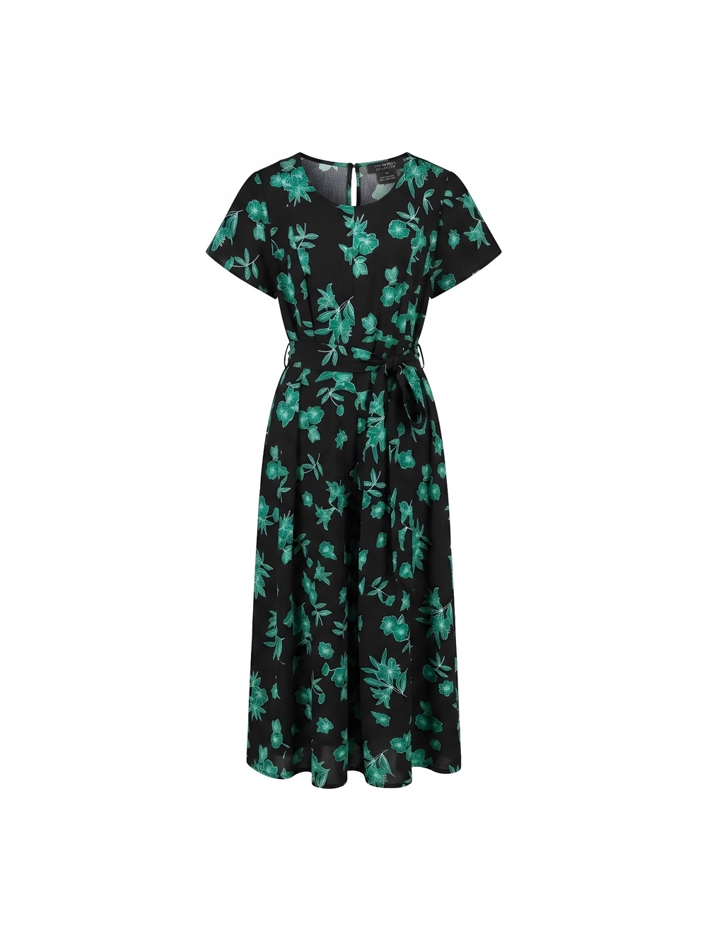Lane Bryant Black Floral Print jumpsuit with Belt